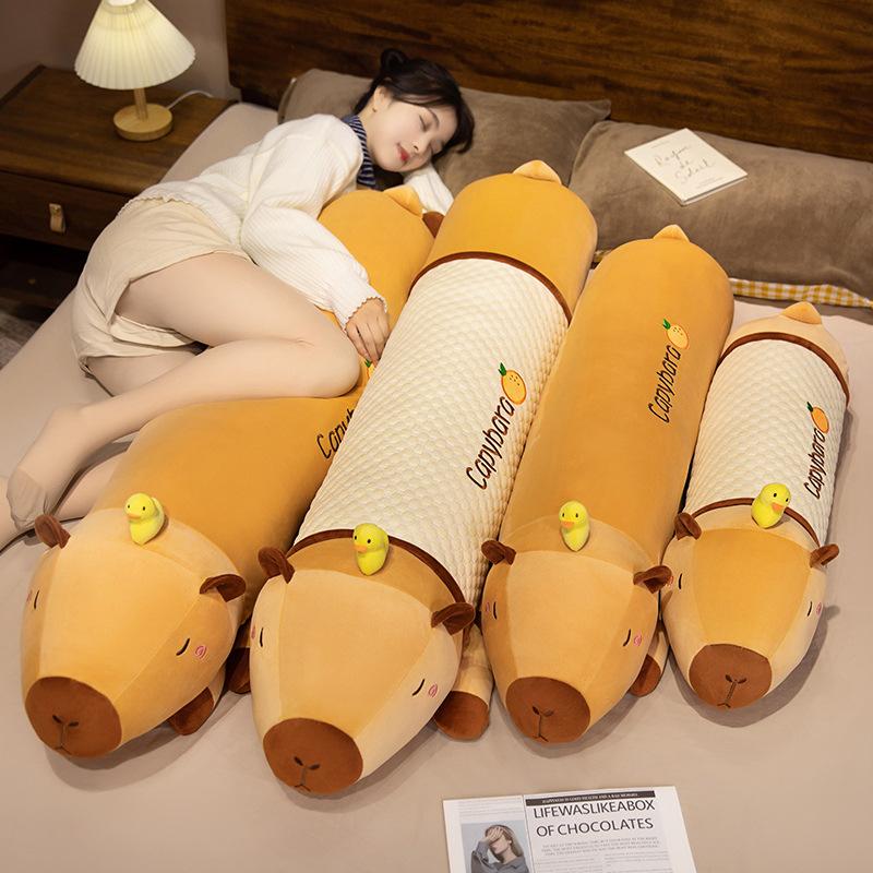 Cartoon Soft Capybara Throw Pillow Plush Toy Doll Kapibara Doll Girl Soothing Doll