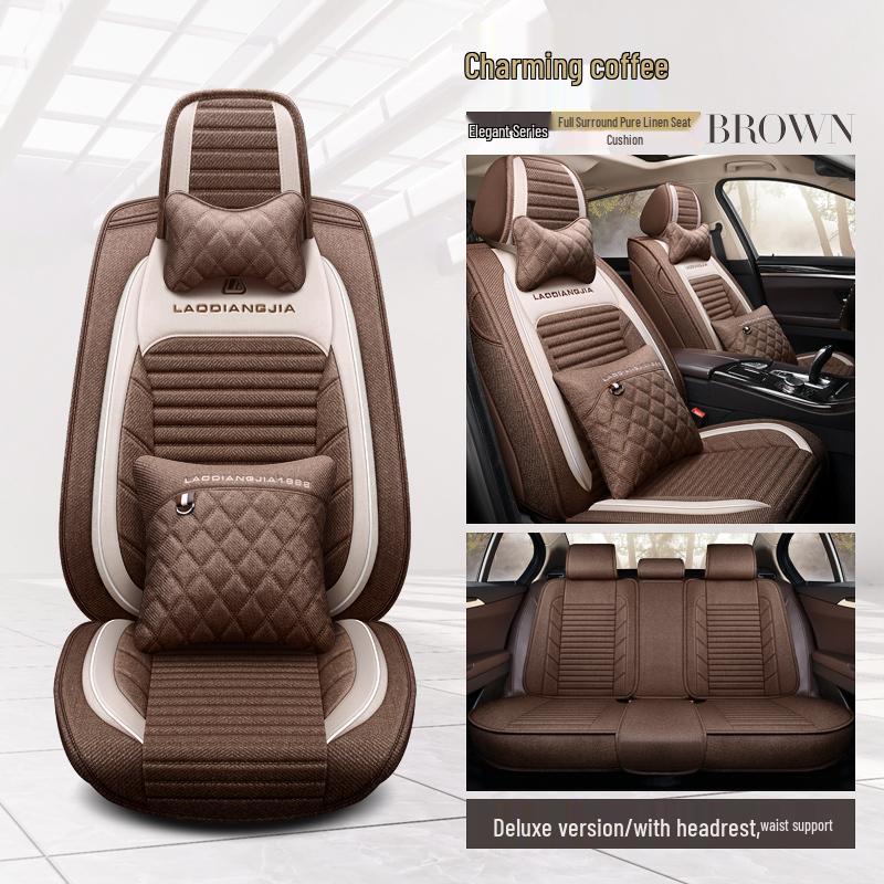 Southeast DX5 Luxury Universal Car Seat Cover - Full Surround, Four Seasons Linen Cushion (2021)