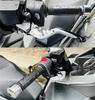 Compatible with motorcycles and Aluminum brake and clutch lever handlebar and parking brake lever adjustment and indigo with parking brake