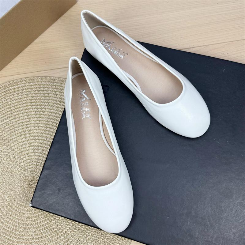 Fashion Flat Shoes for Women 2025 Spring and Autumn Casual Anti Slip Round Toe Simple Plus Size Women's Shoes 41-43  Loafers Women