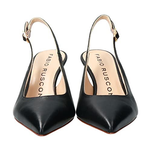 Fabio Rusconi Women's Pointed Toe Back Band Pumps F31301 Black, Size 22.5 Cm