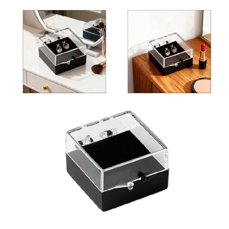 16pc Portable Plastic Jewelry Case With Closure for Ear Studs Pendants Space Saving Organization