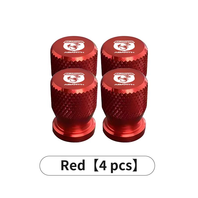 4Pcs Tire Stem Air Valve Caps Aluminum Car Dustproof Wheel Stem For Abarth Stilo Ducato Palio Bravo Linea Doblo 500 Grande Tipo