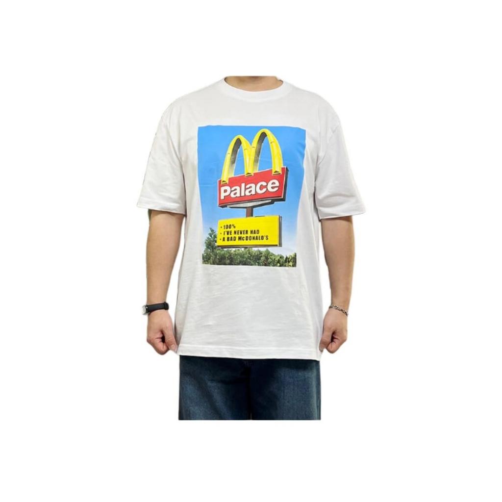 Palace x McDonalds Sign T-Shirt White Men Tops P25TS341