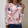 Long Sleeve Shirts For Women Cute Print Graphic Tees Blouses Casual Plus Size Basic Tops Pullover