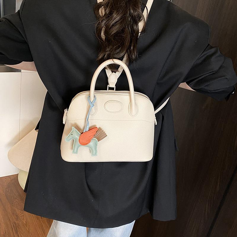 Fashion backpack women's new high-end versatile handbag niche design shell bag
