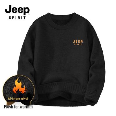 JEEP SPIRIT Men's Winter Fleece Lined Pullover Sweater