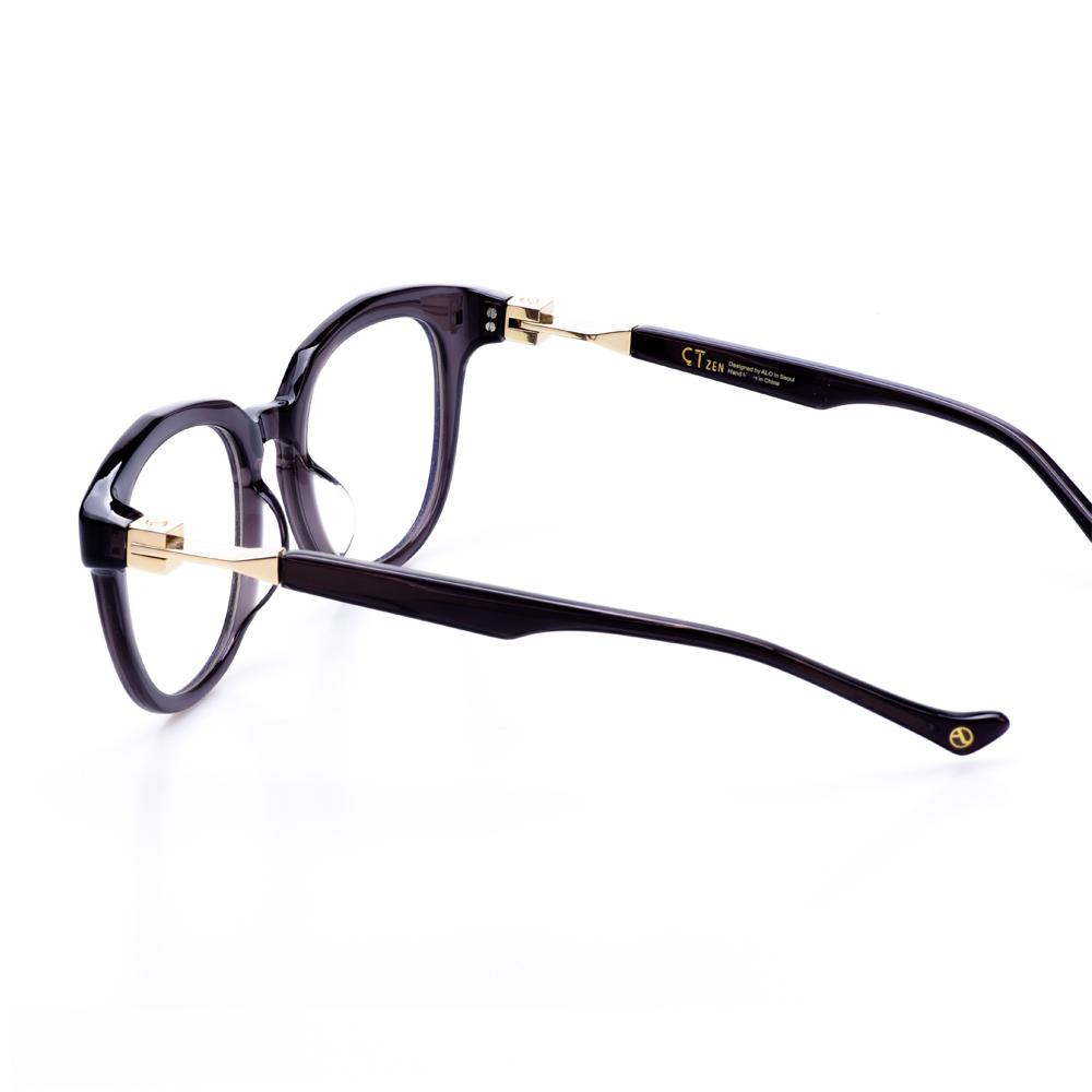 Alloaiweeo [Alo:Ctzen] Ci7602A C2 Broad Semi-Oversized Dark Gray Horn-Rimmed Glasses