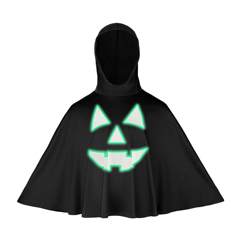 Halloween Ghost Face Shawl Fun Kid Cosplay Costume Noctilucent Pumpkin Cloak  Party Masquerade
