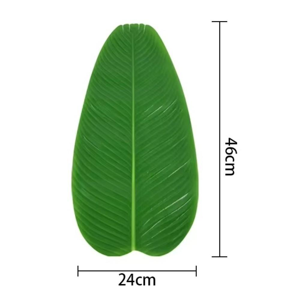 5Pcs Heat Resistant Artificial Banana Leaves Coasters Decor Waterproof Place Mat Anti Skid Simulation Kitchen Placemats