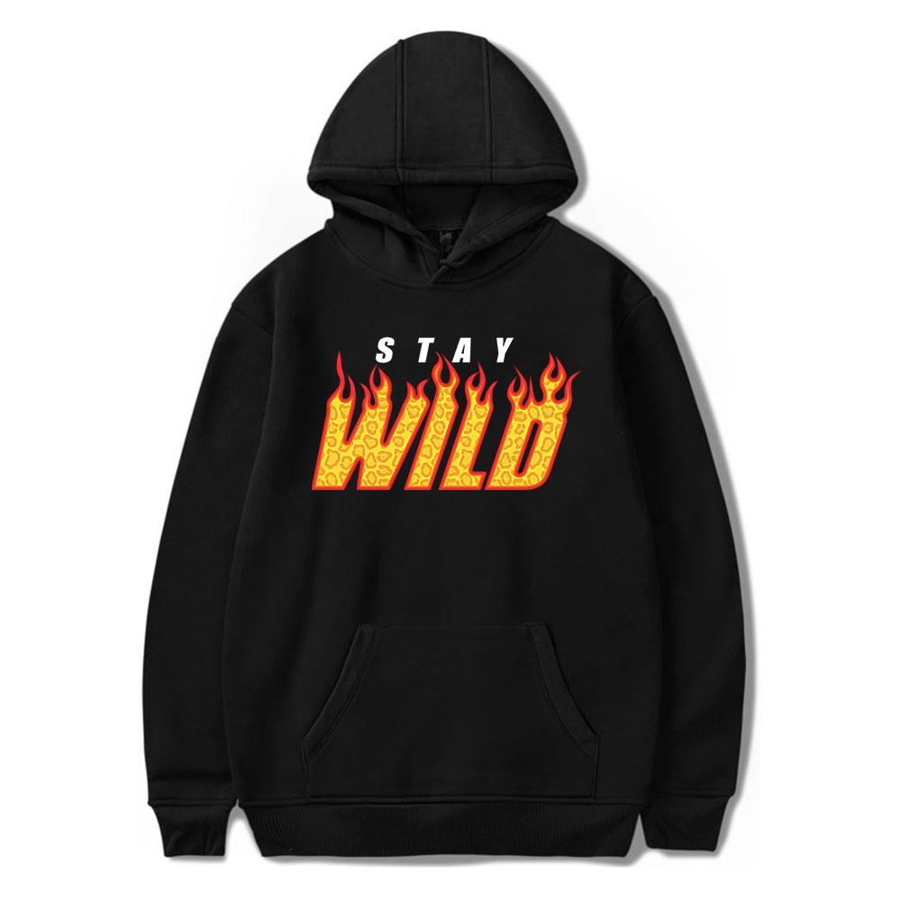 

Ben Azelart Stay Wild Vintage 90s Hoodie Men and Women Harajuku Hip-hop Outwear Spring and Autumn Sweatshirt Sports Pullover 3XL