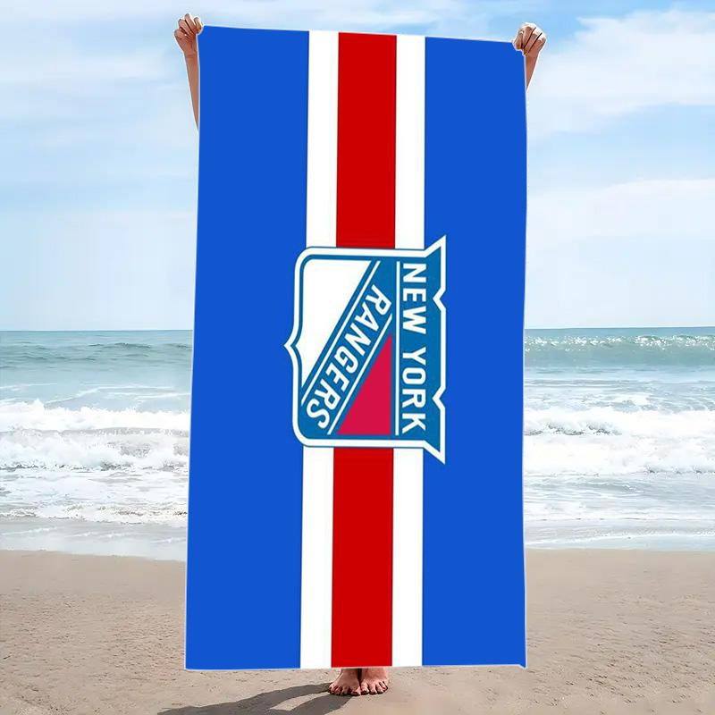 New York Rangers Logo Print Beach Towel, Large Soft Quick Dry Towel for Beach Camping Swimming