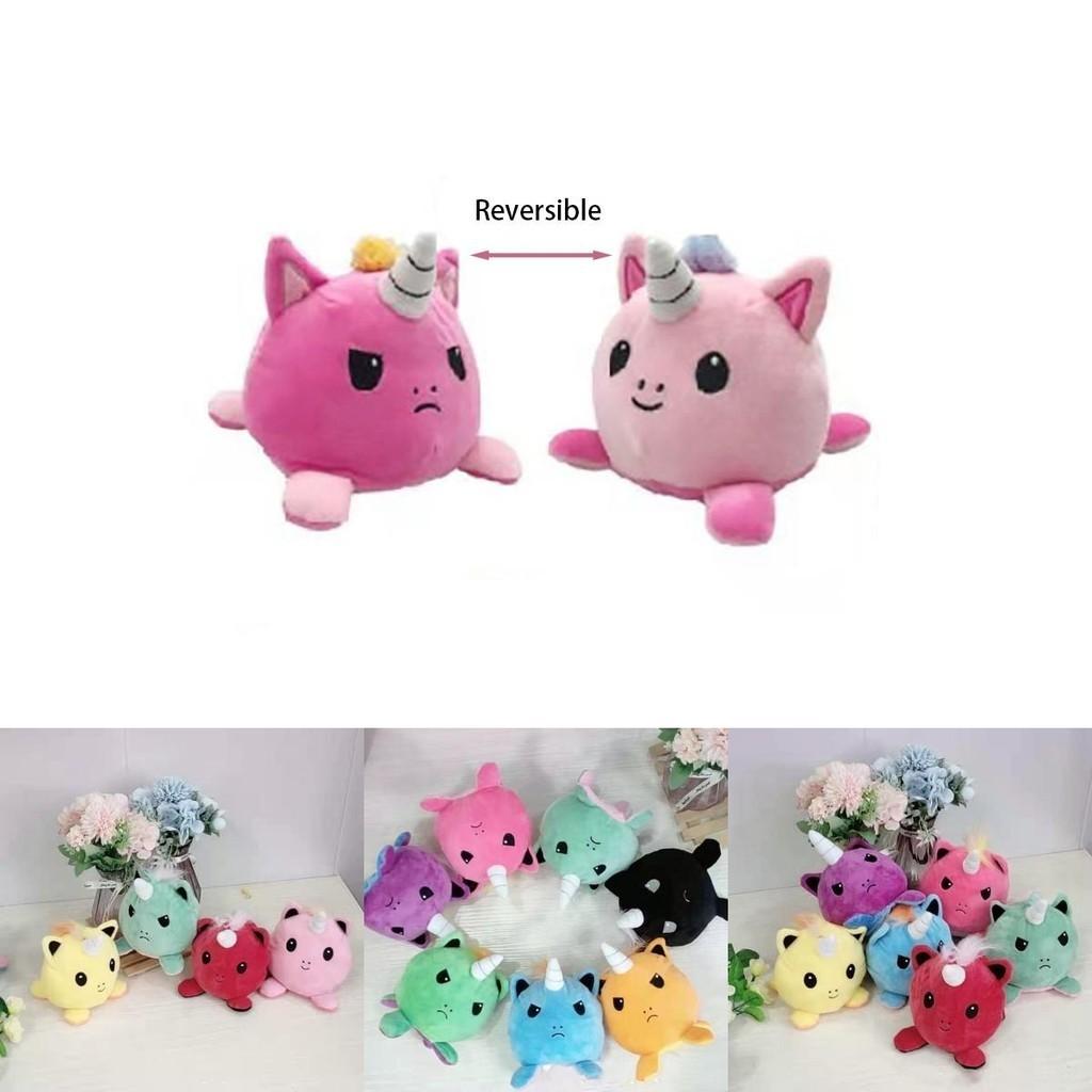 Magical Reversible Unicorn Plush Doll Luxurious Soft Material With Feather Cotton Filling For Comfort