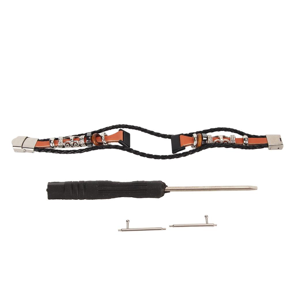 Smartwatch Strap Retro Stylish Comfortable Leather Sturdy Stainless Steel Buckle Replacement Bracelet for Huawei Band 7