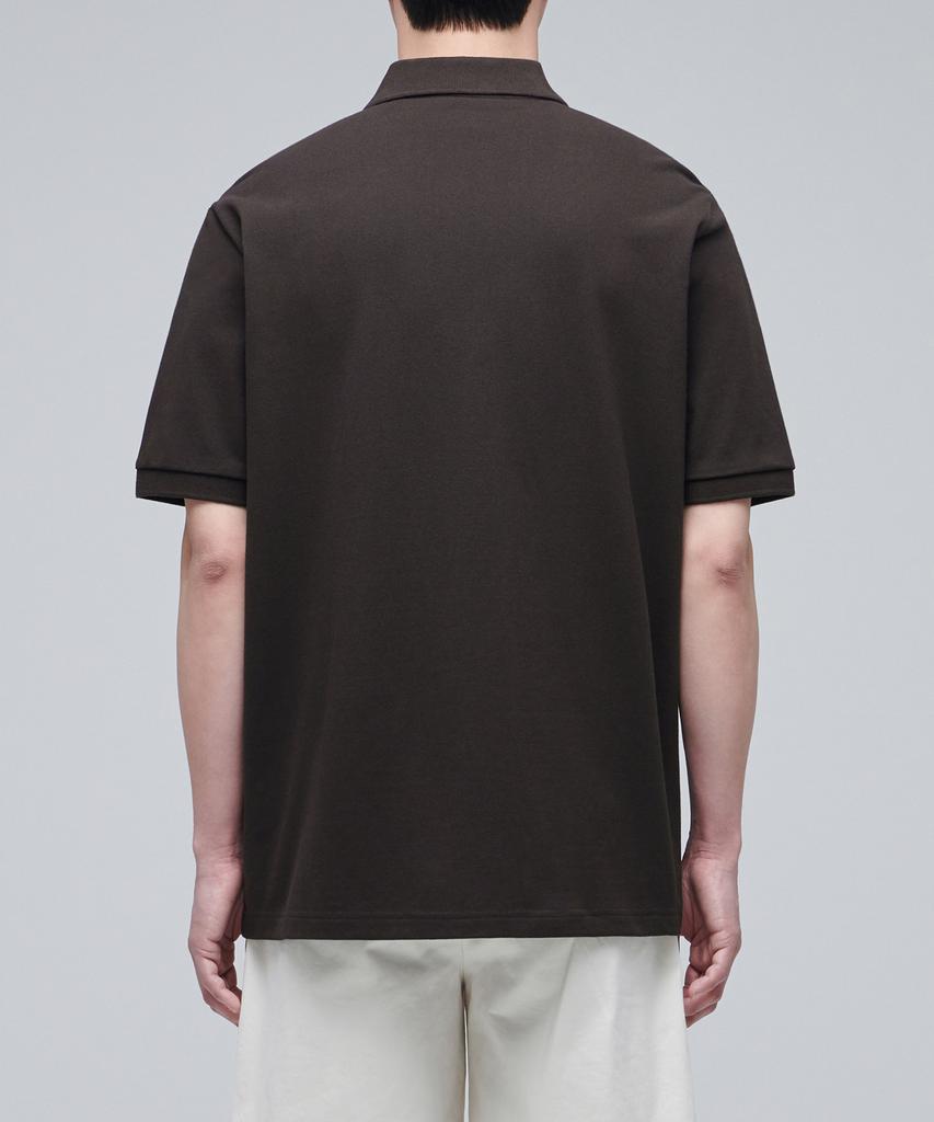 MUSINSA STANDARD Basic Pique Polo Shirt [Dark Brown]