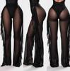 Pantaloni in pizzo multiribbon di alta qualità, semi-prospettici, che mostrano la figura