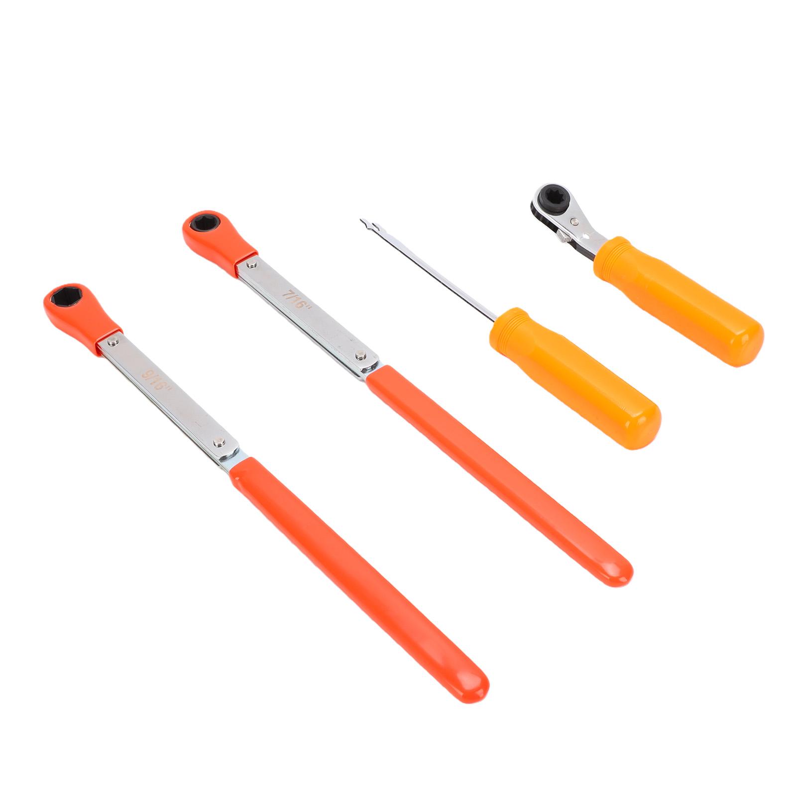 Automatic Slack Adjuster Tool Set Includes 7 16in 9 16in Wrenches Fork End Release Tool 5 16in Ratcheting Wrench for