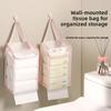 Portable Household Tissue Storage Hanging Bag, Transparent Bathroom Wall-mounted Tissue Box, Hanging Storage Box