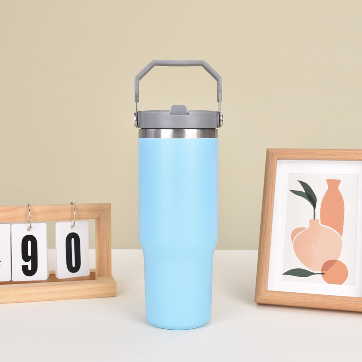 

Portable Car Cup Steel Thermos Cup Outdoor Big Cap Accompanying Ice Bully Cup Durable Durable Useful Useful Safe 30oz