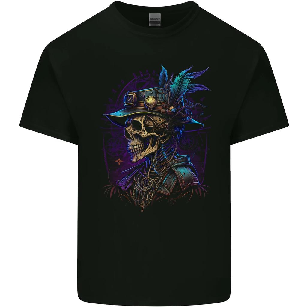 Steampunk Skull Pirate Kids T-Shirt Childrens