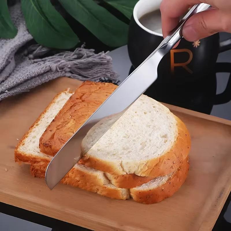 1set/2pcs Stainless Steel Cake Shovel Server Set Western Cheese Bread Knife For Baking Cake Wedding Birthday Celebration