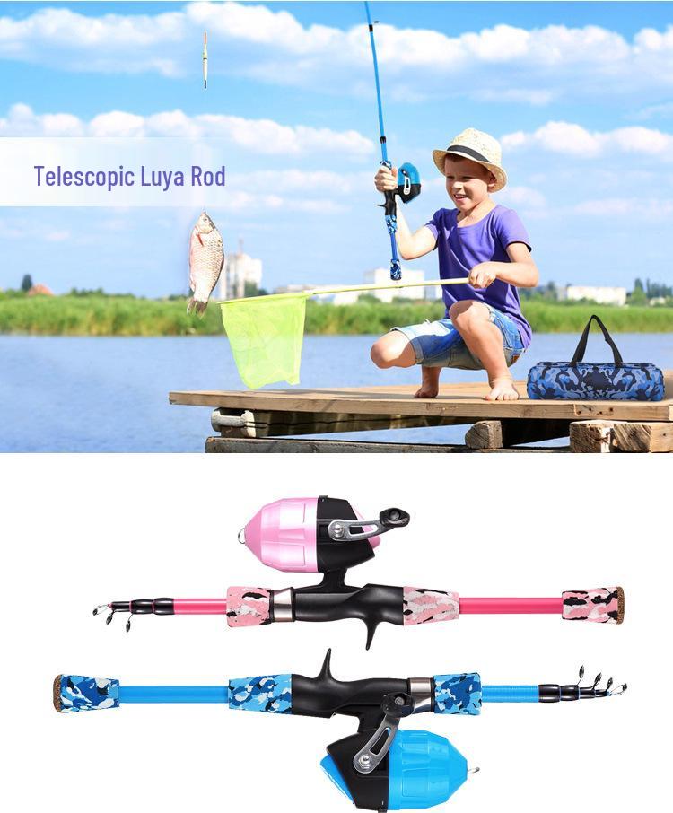 Mládežnická venkovní rybářská sada: Prut pro začátečníky (1,2 m/1,5 m) pro Děti a Teenagery