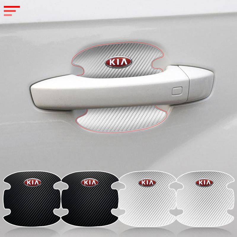 Car Door Handle Bowl Scratch Protective Stickers Carbon Fiber Cars Sticker For Kia Sauer Cerato Forte K8 K900 Optima Picanto Ray EV Venga SPORTAGE EV6