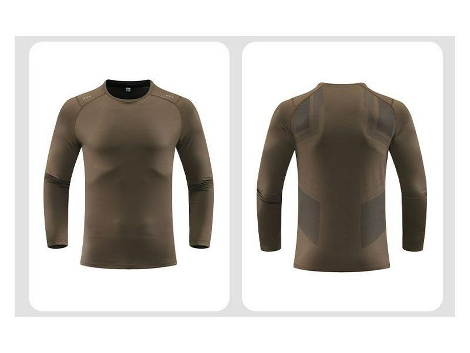 Dijia Men's Quick-Dry Long-Sleeve Athletic T-Shirt for Running, Basketball, Fitness, Cycling, and Hiking.