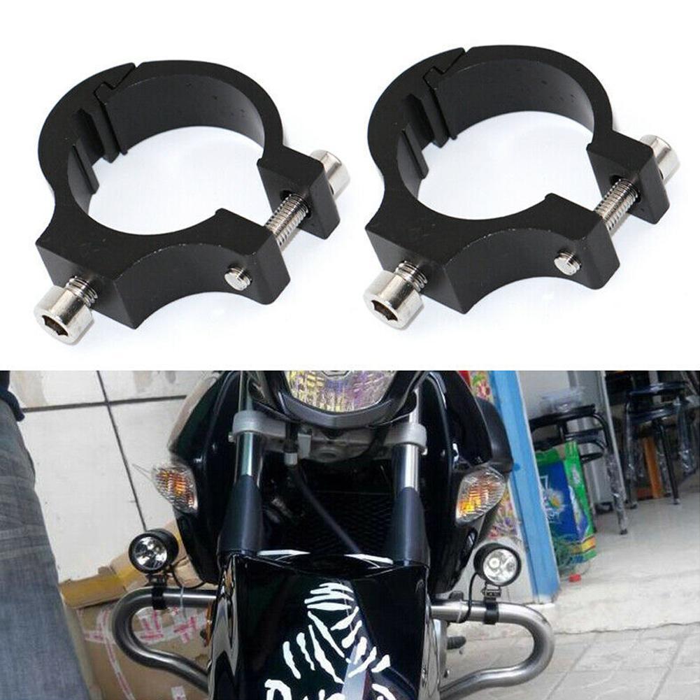 2pc Adjustable Motorcycle Headlight Holder Motorcycle Fog Light Bracket Universal Headlight Spotlight Mount Bracket For Fork Atv