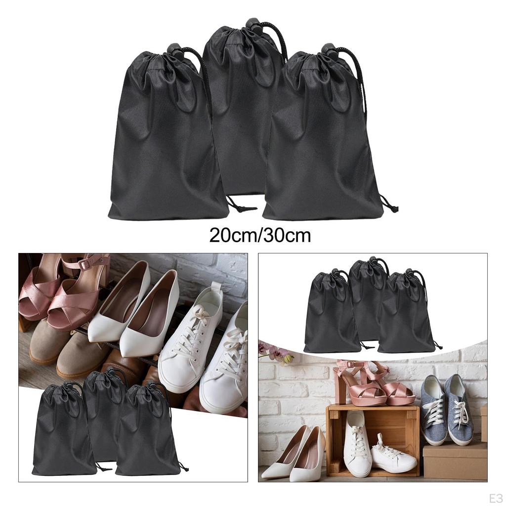 3 Pieces Shoe Bag, Drawstring Storage Bag for Toys