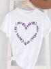 (Asian Size) letter trend 90s lovely Women's Top T Female Print Short Sleeve T-shirts Fashion O-neck Casual Clothing  Graphic Tee