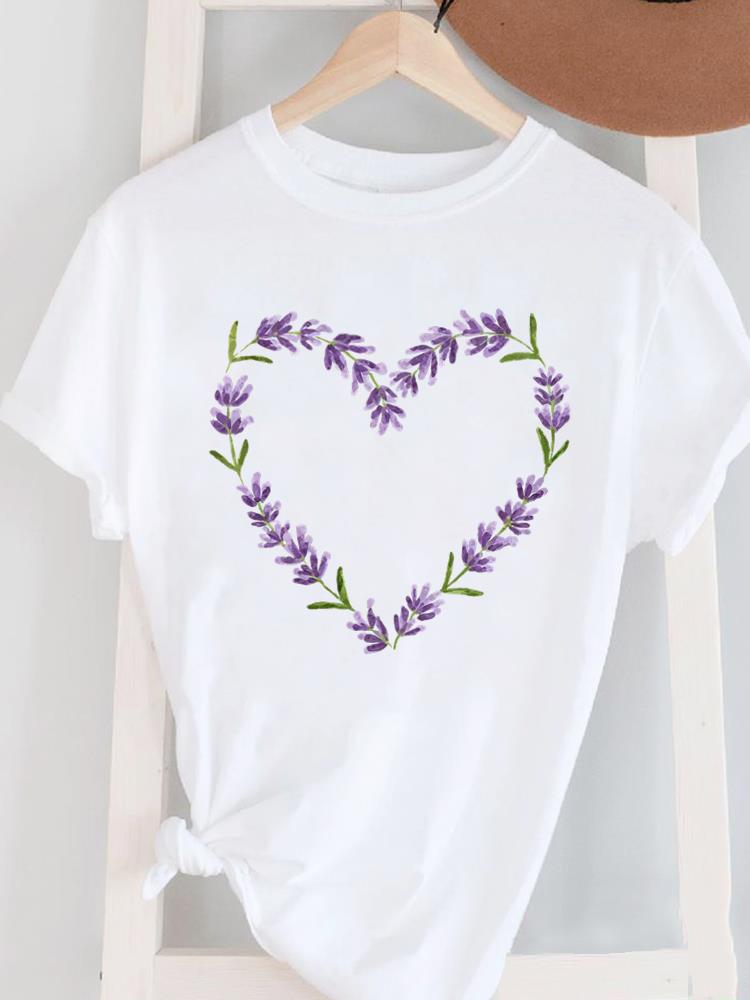 (Asian Size) letter trend 90s lovely Women's Top T Female Print Short Sleeve T-shirts Fashion O-neck Casual Clothing  Graphic Tee