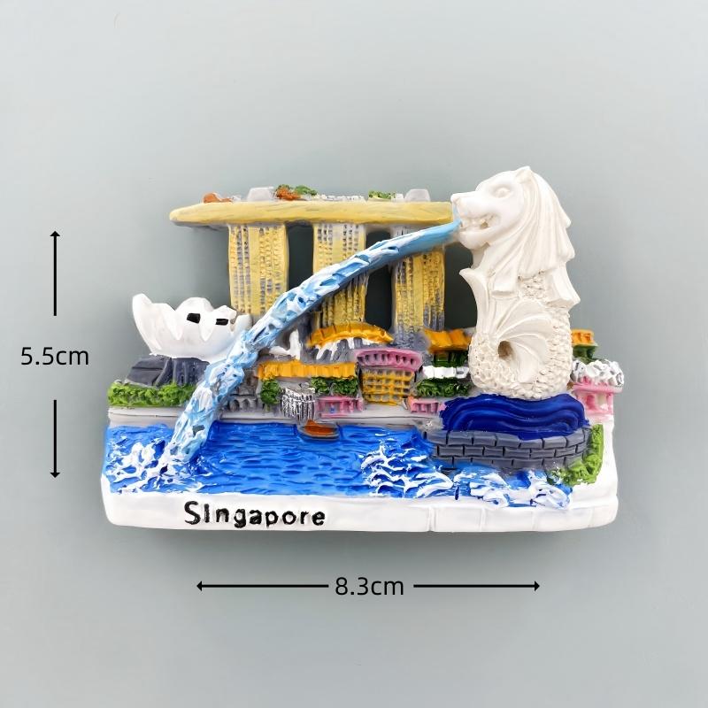 

Singapore Souvenirs Golden Sand Hotel Fridge Magnets Home Decoration Wedding Gifts Merlion Fridge Stickers