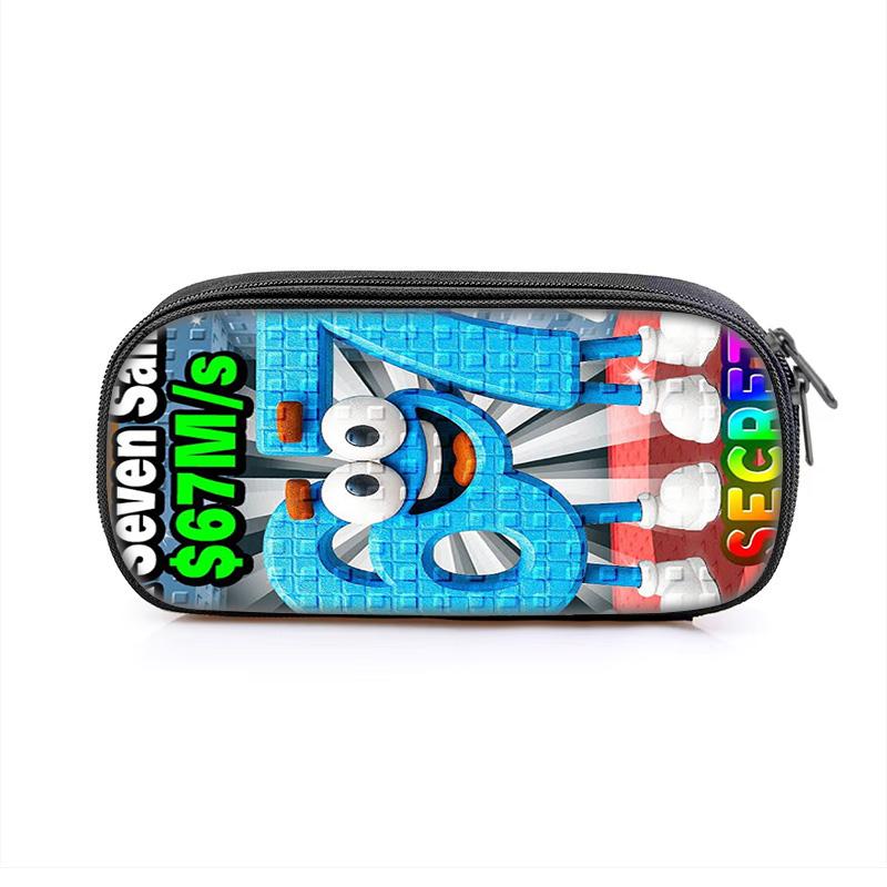 67 Letter Storage Pencil Case with Cartoon Print Large Capacity and High Appearance the Best School Companion for Students