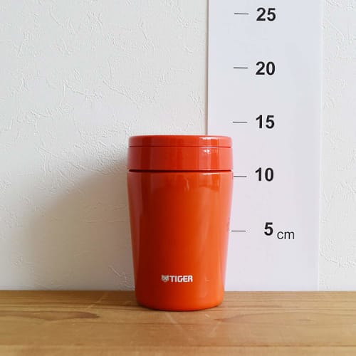 Tiger Thermos Vacuum Insulated Soup Jar 380ml Thermal Lunch Box Wide Mouth Round Bottom Chili Red MCL-B038-RC Tiger
