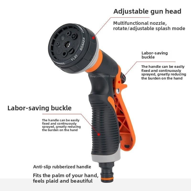 Garden Washing Cleaner High Power Pressure Car and Hose Nozzle Washer Water Spray Gun Adjustable Garden Hose Car Wash Water Gun