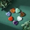 10pcs Natural Quartz Love Heart Gemstones Chakra Healing Crystals Agate Mineral Specimens For Home Bedroom & Office Decor