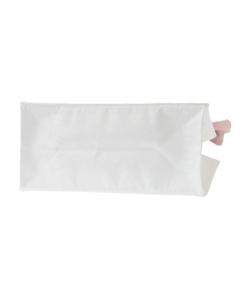 Maison De Fleur Jacquard Ribbon Frill Square Tote S Bag, Ivory, Size F, 08000628400