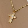Square Cross Shape Necklace Niche Design Sense Diamond