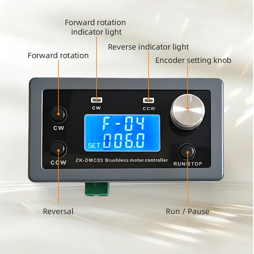 DMC03 300W Sensorless BLDC Motor Driver DC10-30V 10A High Power Brushless Motor Speed Controller Forward Reverse Modbus