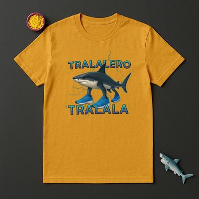 Tralalero Tralala Meme Shirt Funny Shark Sneakers Brainrot Tee