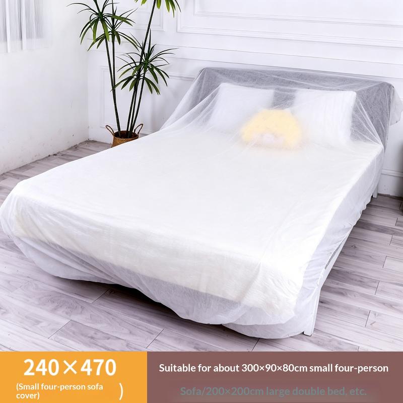 Disposable Stretch Plastic Dust Covers Elastic Dustproof Film for Sofa Bed Home Furniture Full Protection