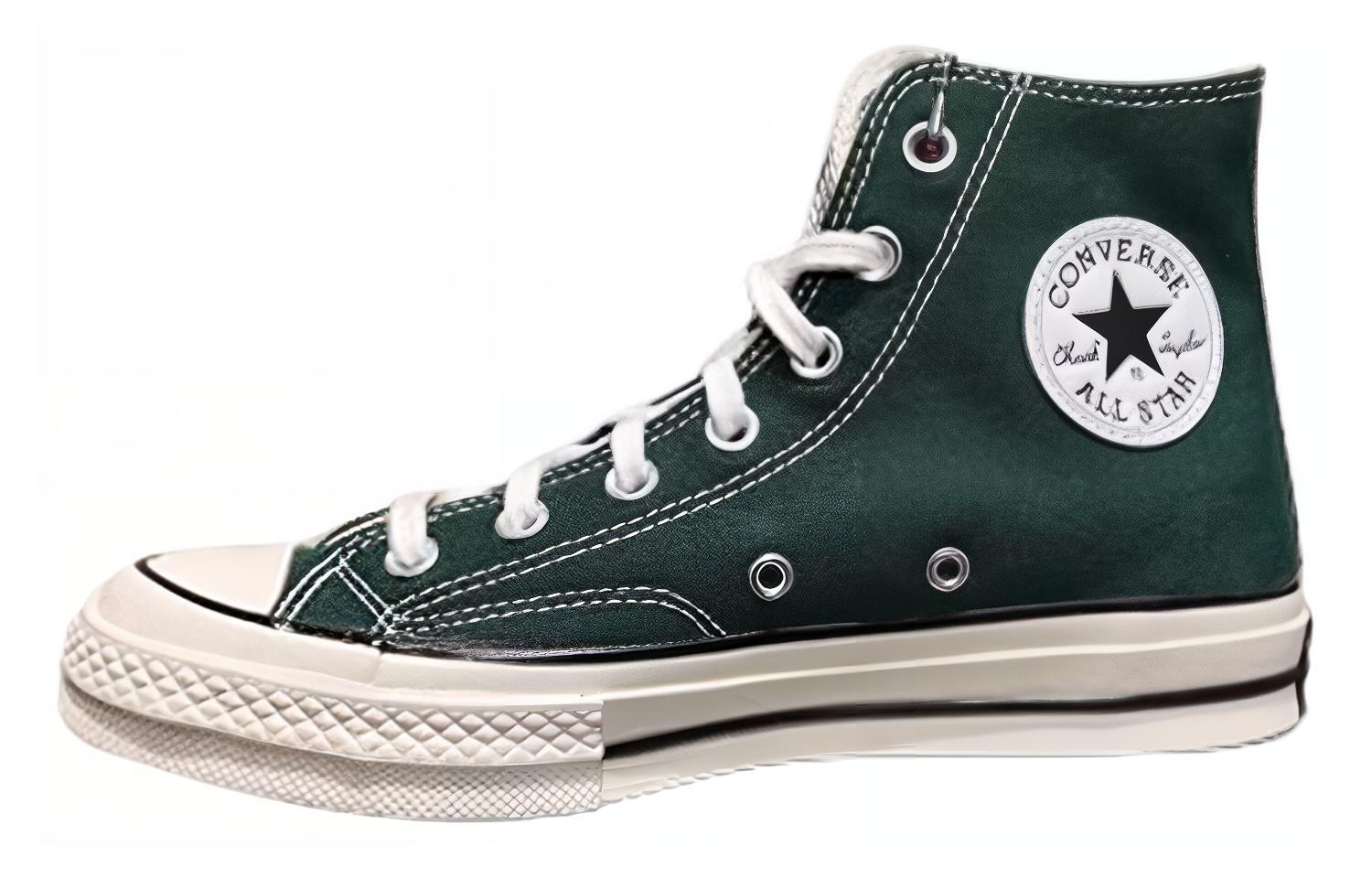Converse 1970-х Устойчивые к истиранию Дышащие Покрытие Высокие Кеды Унисекс Зеленые A07883C 36.5