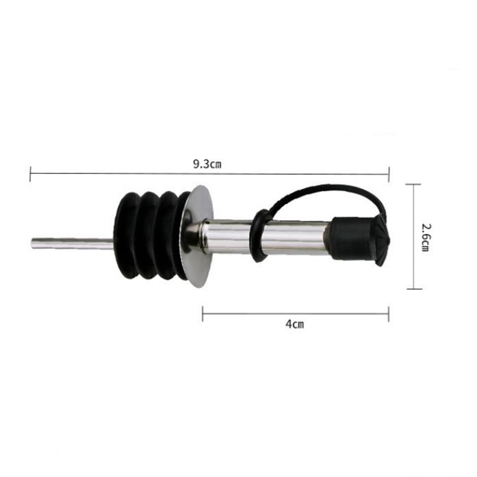 Stainless Steel Oil Bottle Spout Pourer Mouth With Stopper Flask Dry Red Wine Pot Bottle Bar Supplie