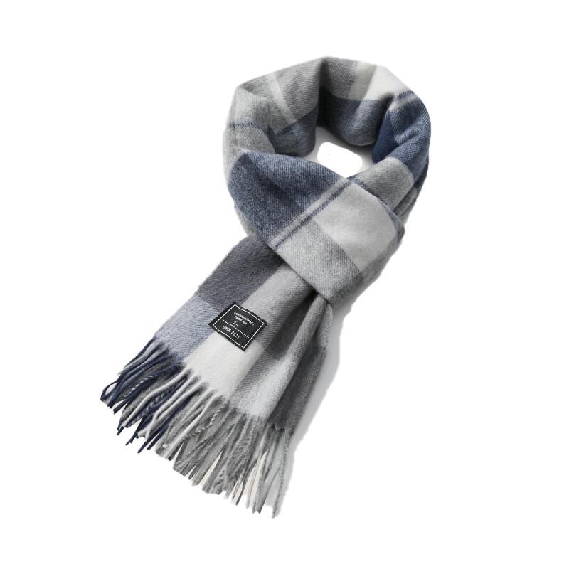 

JIUMU Мужской зимний шарф из чистой шерсти One Size