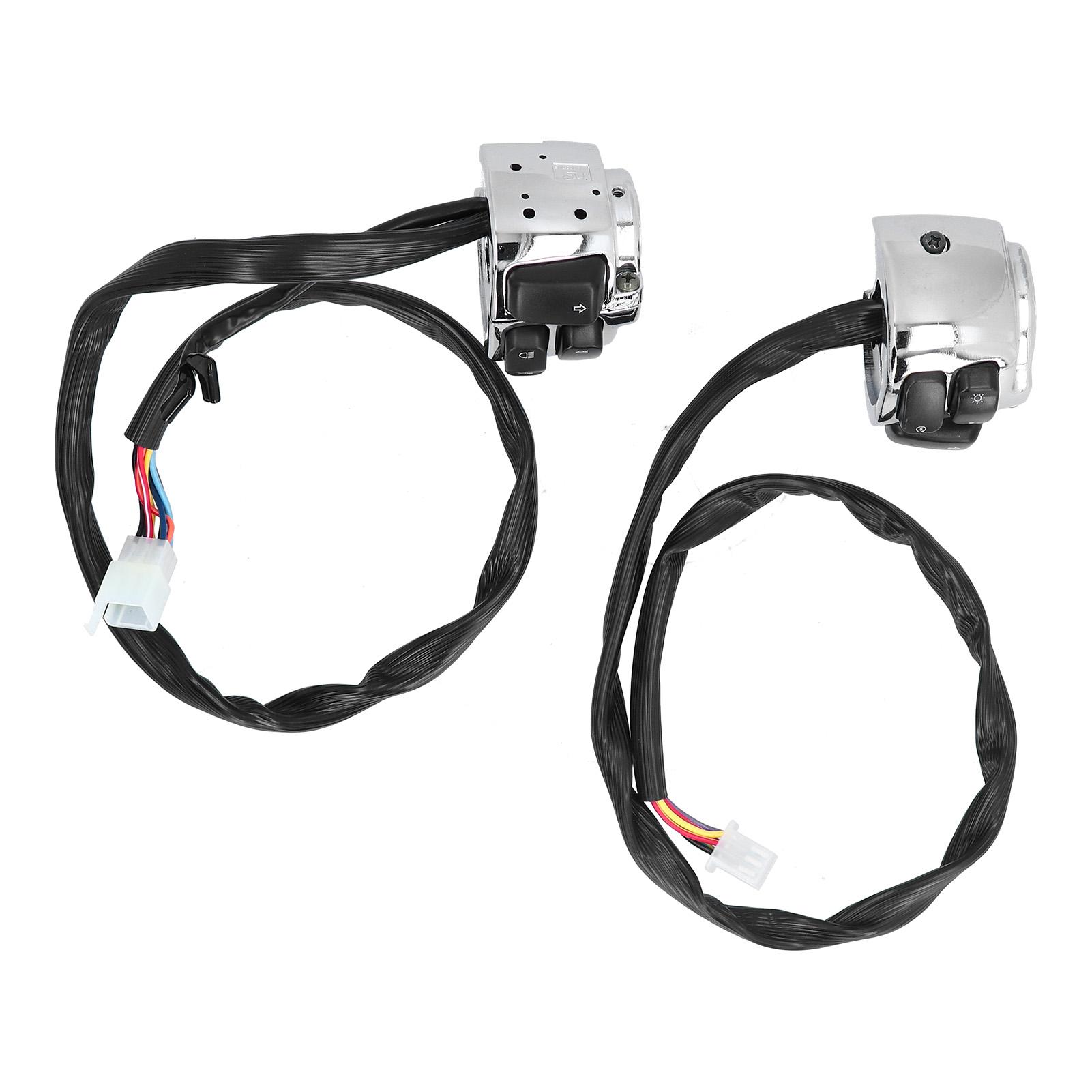 

2 шт. 1-дюймовый переключатель руля мотоцикла, фара, поворотник, клаксон, кнопка управления коробкой передач