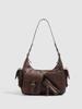 Vintage Tasche Damen PU Y2K Mode Herbst Winter Hohe Kapazität Umhängetasche Handtasche Euro-Amerika Stil