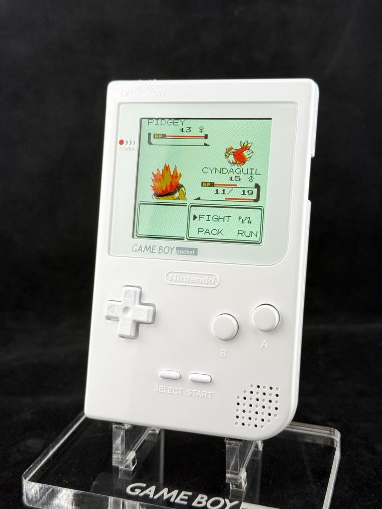 Nintendo Game boy Pocket All White - IPS Screen Premium Quality Build Caps