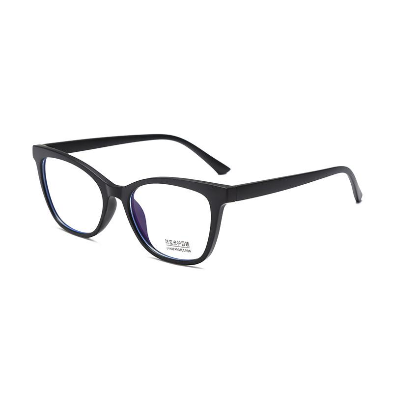 New cat eye fashion anti-blue flat glasses comfortable versatile plain glasses frame can be equipped with myopia mirror frame
