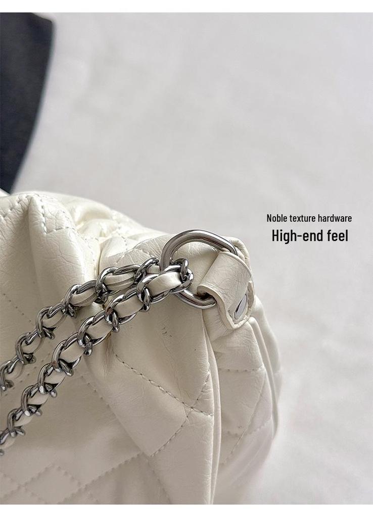 2026 Women's Large-Capacity Cross-Body Chain Tote - Stylish, Casual, and Shiny